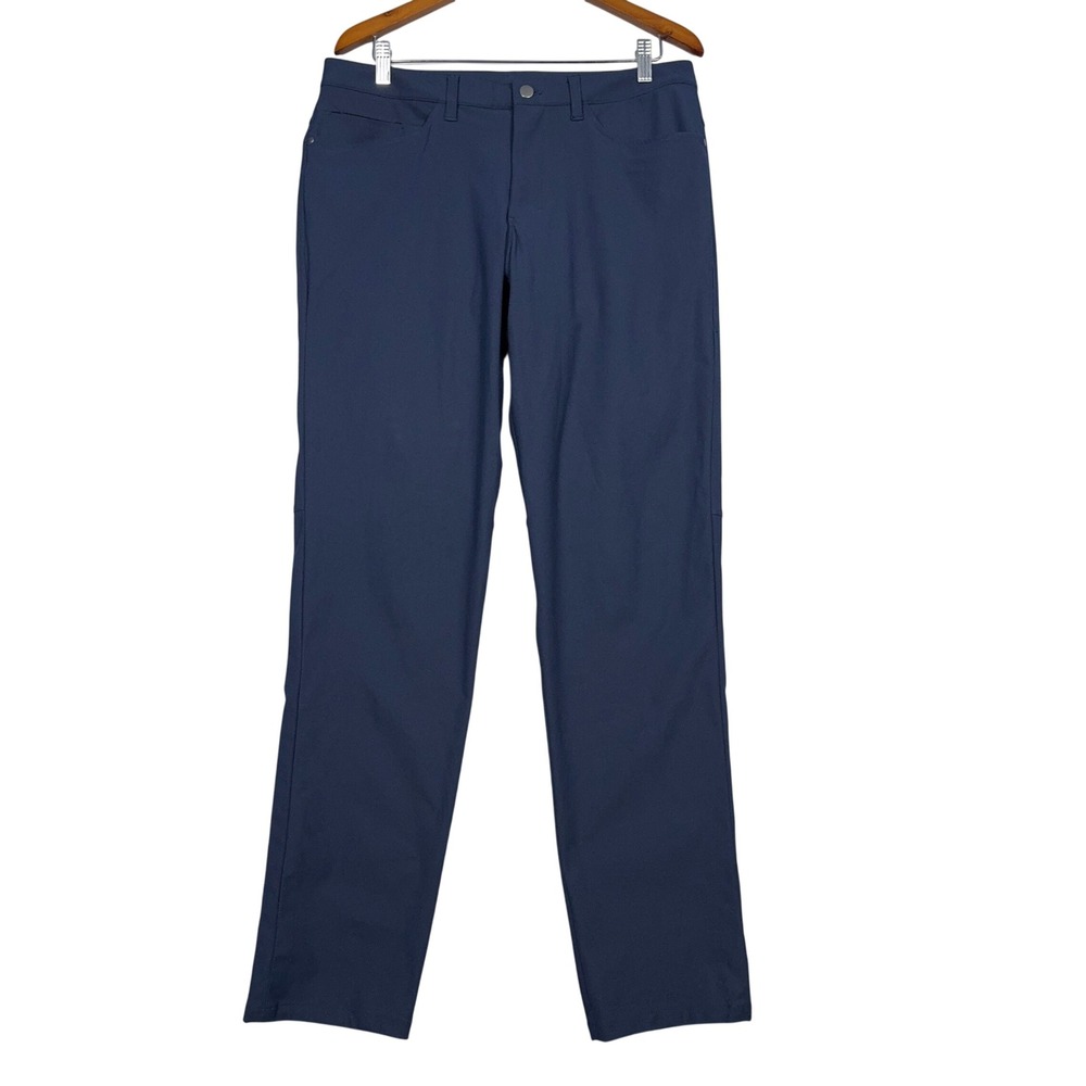 Lululemon ABC Pant Classic 34"L Mens Size 33 Navy Blue Slim Fit Office Trousers